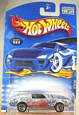 2001 Hot Wheels #89 Hippie Mobiles Series 1/4 '68 MUSTANG Gray w/Chrome 5 Spokes - Image 1 of 4