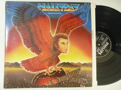 Hallyday Quelque Part Un Aigle France w/ Lyrics Pop Record Vinyl lp Album - Photo 1/3