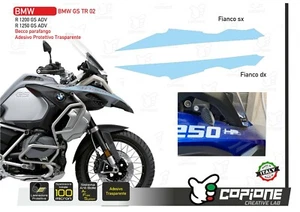 2 Adesivi protezioni parafango becco Moto BMW R 1200 1250 gs adv trasparenti - Picture 1 of 2