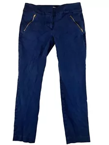 Ann Taylor Loft Women's Dark Blue Flat Front Modern Skinny Ankle Pants Size 2 - Picture 1 of 12