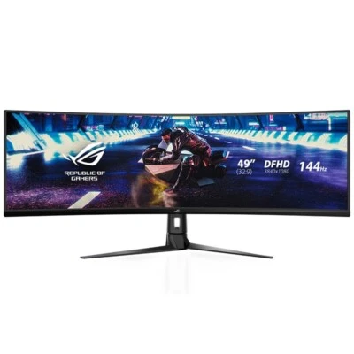 Asus ROG Strix XG49VQ 124 cm (49 Zoll) Curved Gaming Monitor, 144Hz, 4ms, 1800R - Bild 1 von 4