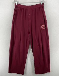 BOSTON COLLEGE Shirt Mens M EAGLES Chestnut Hill MA Fleece Lounge Pajama Maroon - Picture 1 of 9