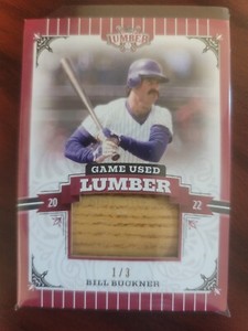 2022 Leaf Lumber Bill Buckner 🔥 Game Used Lumber Bat Barrel 1/3 ⚾️ Chicago Cubs