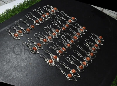 Lote de pendientes de piedras preciosas de piedras preciosas de oro de 5 piezas superpuestas de plata de ley 925 WHE-3 Foto 1 de 4