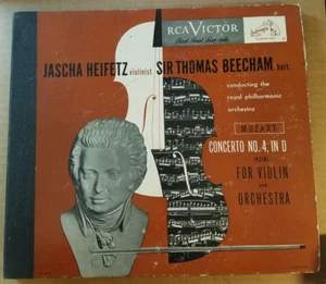 78RPM 12" RCA Victor 3 disc SET Heifetz, Beecham Concerto No. 4, In D (K218), EX - Imagen 1 de 10