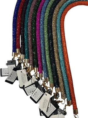 Ladies Fashion Round Fancy Rope Waist Belt Half Chain Crystal Diamante Belts - Image 1 of 4