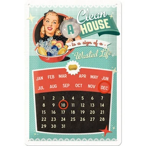 Letrero 20 x 30 cm calendario yeso casero diversión cocina retro * 1568 - Imagen 1 de 2