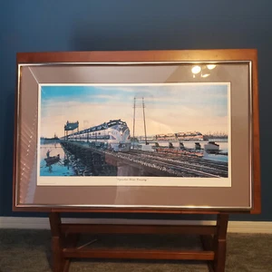 Vintage Signed 'Ogeechee River Crossing' Print Framed and Matted by Robert West - Picture 1 of 10