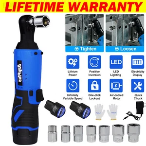 Akku Elektro Ratschenschlüssel 3/8" Winkelschlüssel Pistole 2 Akkus 265Nm - Bild 1 von 16