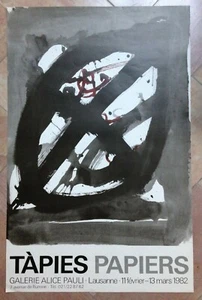 TEPPICHE Papiere 1982 ORIGINAL ALTES POSTER GALERIE ALICE PAULI LAUSANNE - Bild 1 von 2