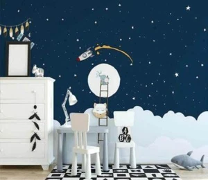 3D Moon Elephant E3602 Wallpaper Mural Paper Wall Print Indoor Murals CA Erin - Picture 1 of 12