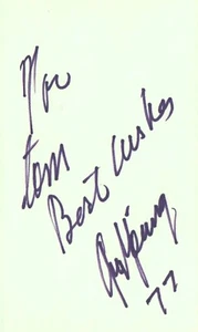 Gig Young Actor 1977 Elysee Hotel TV Movie Autographed Signed Index Card - Imagen 1 de 2