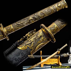 Dragon Soul Blade Manganese Steel Sharp Chinese KUNGFU Dao Sword Battle Saber - Picture 1 of 9