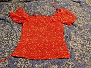 TOP TRIXXI ROPA CO, NUEVO CON ETIQUETAS, Talla S, Naranja y Blanco, ¡Precioso! - Imagen 1 de 4