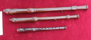 3 Vintage Koch Recorders Soprano, Alto & Tenor Cherry Wood Haverhill, NH - Picture 1 of 13