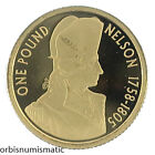 2005 ALDERNEY 1 POUND LORD NELSON 1/25 OZ GOLD PURE 999 PROOF COIN UNC #AA16Z609
