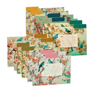 12pcs Decorative File Folders Letter Size Bird Design Folders with Notes Cute... - Picture 1 of 7