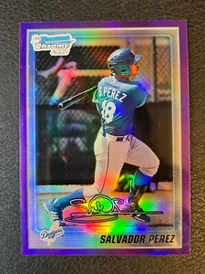 Salvador Perez 2010 Bowman Chrome Purple Refractor Rookie 284/899!! Go Royals!! - Picture 1 of 2