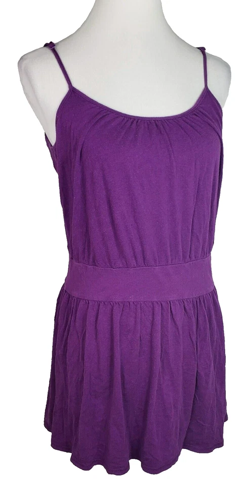 I love H81 Juniors Túnica Top Vestido Cami Correa Espagueti Pullover Púrpura Grande Foto 1 de 4