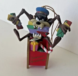 Looney Tunes Tasmanian Devil Collectible Ornament Taz Tearing into Mailbox - Picture 1 of 9