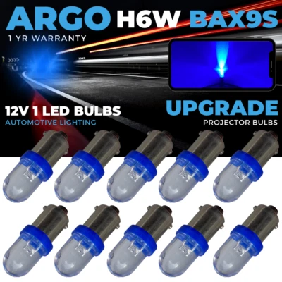 H6w 434 Side Light Bax9s 433c T4w Led Hid Parking Lights Bulbs Xenon Ice Blue - Image 1 of 4