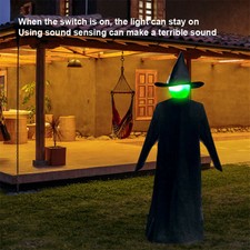 Halloween Decoration Simulation Witch Props Creepy Witch Induction Luminous