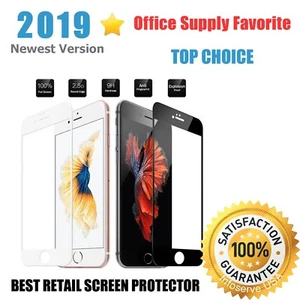 Granel de 2, iPhone 7/8 4.7" Cobertura Completa Vidrio Templado Protector de Pantalla HD Cubierta - Imagen 1 de 8