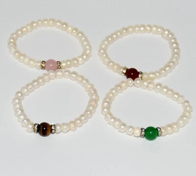 Modelschmuck, Armschmuck, Armband aus echten Süßwasser- Perlen 1 Stück Neu - Bild 1 von 2