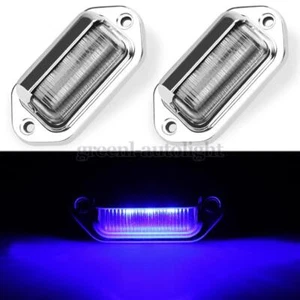 Conjunto de luces LED para matrícula marcador azul camión remolque furgoneta 2 piezas - Imagen 1 de 11