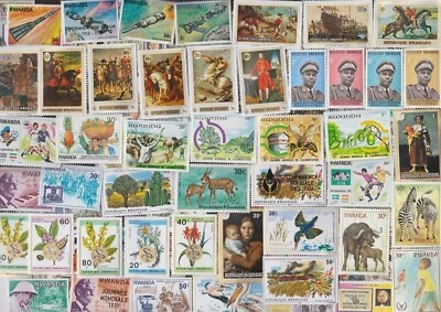 500 estampillas de Ruanda todas diferentes - TODAS DE GRAN TAMAÑO Foto 1 de 4