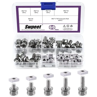 30Sets motorbike battery terminal bolts,M6x10/12/16/18/20mm Motorcycle Battery - Image 1 of 4