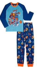 Space Jam Boys Long Sleeve Pajamas 2 Piece Set, Size XS 4/5 - Picture 1 of 6