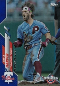 2020 Topps Opening Day BRYCE HARPER Blue Foil #188 Phillies QTY Avail - Picture 1 of 1