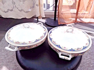 Elijah Cotton Nelson Ware Tsing Tureens x2. 28 cm width of handles x 6.75 cm ht. - Picture 1 of 1