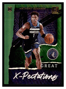 2020-21 Donruss Great X-Pectations Green Flood Anthony Edwards Rookie (re72917)