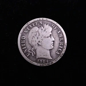 1914 Barber Dime - Picture 1 of 2