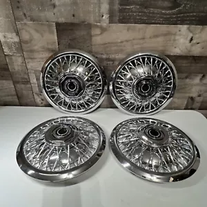 Aftermarket 13" Plastic Wire Hubcap Wheel Cover Cadillac - Foto 1 di 20