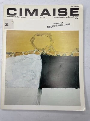 Vintage RARE 1982 Cimaise Magazine No 159 French Art + Architecture V2 - Image 1 of 4
