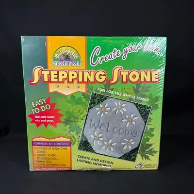 Garden Craft Kit Stepping Stone - Craft Kit Ready To Mix Cement Create Memories - Image 1 of 4