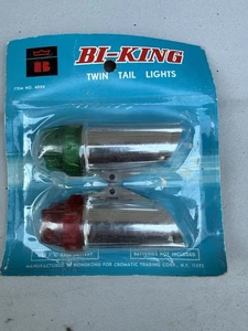 VTG Bi King Fahrrad Rot Grün Chrom Licht Batteriebetriebene Basis Neu 70 80er Jahre - Bild 1 von 6
