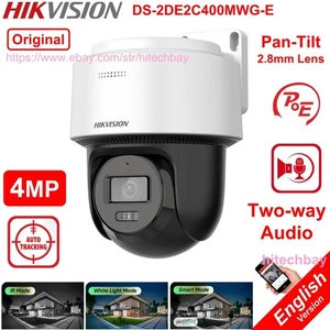Hik 4MP DS-2DE2C400MWG-E ColorVu Smart-Hybrid-Light PT PoE Camera 2-Way Audio - Picture 1 of 10