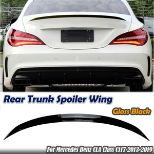 Rear Trunk Spoiler Wing For Mercedes Benz C117 CLA200 CLA45 AMG 2013-2019 BLK 1X - Picture 1 of 10