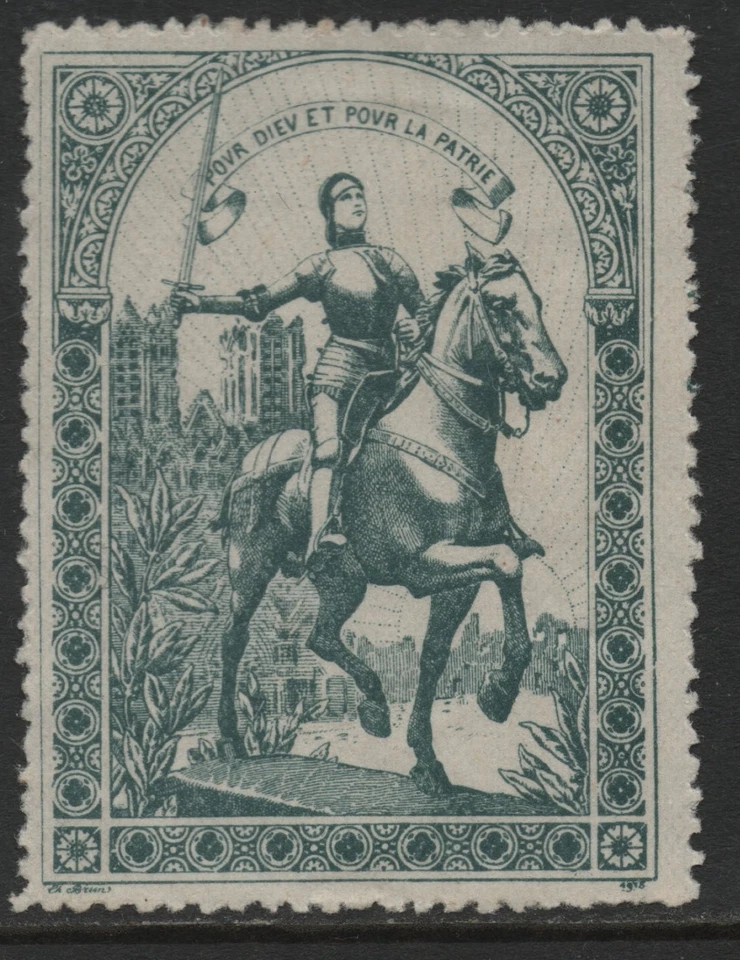 FRANCE  #  6-1300 # JEANNE D'ARC # WWI  # POSTER STAMP # - Image 1 of 1