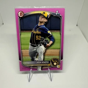 2025 Bowman #BP-136 Josh Knoth Prospects Pink #/175 4323 - Picture 1 of 2