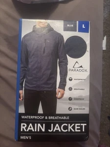 Paradox Men's Waterproof Rain Jacket Size Large, Blue New - Picture 1 of 2