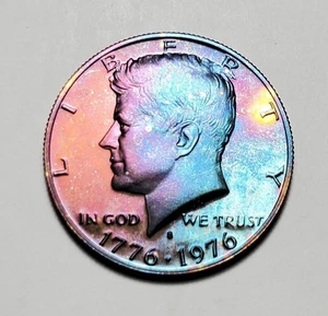 TONED 1976 S KENNEDY HALF DOLLAR CLAD PROOF UNC #C9543 - Picture 1 of 2