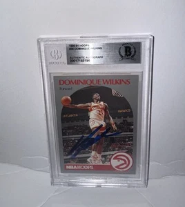 Dominique Wilkins Autographed 1991 Hoops Beckett Authenticated (BAS) - Picture 1 of 5