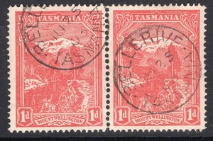 Tasmania nice BELLERIVE 1903 pmk on 1d pictorial pair rated VC (1) by Hardinge - Picture 1 of 1