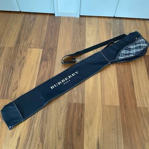 Burberry Check Pattern black Club Case Golf Bag Carry Caddy Bag Rare Japan Used - Picture 1 of 10