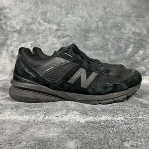 New Balance 990v5 Mens Sz 12 D Triple Black Athletic Lace Up M990BB5 - Picture 1 of 9